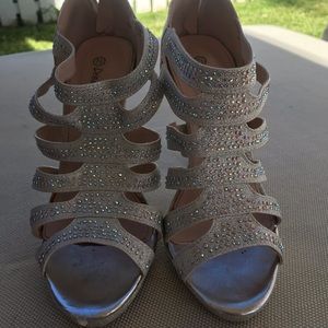 Silver Sparkle Heels